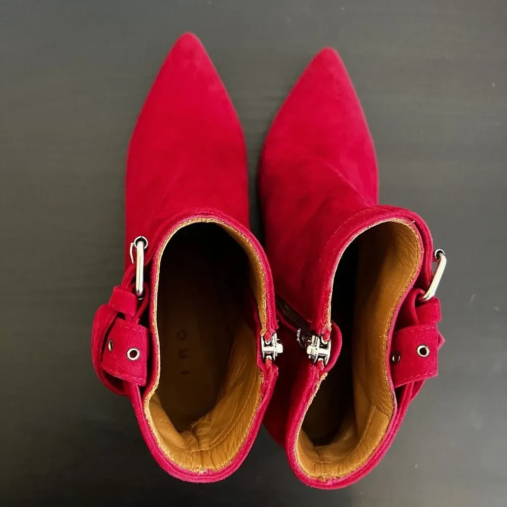 IRO LINAC Ankle Boots In Red Womens Size‎ Eu 39 / US 8 - 8.5 New In Box